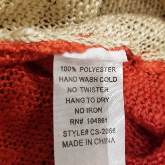 (1XL) C.O.C. Ultra Soft Thin Knit Top Bohemian Colorful Short Sleeved - Picture 7 of 8